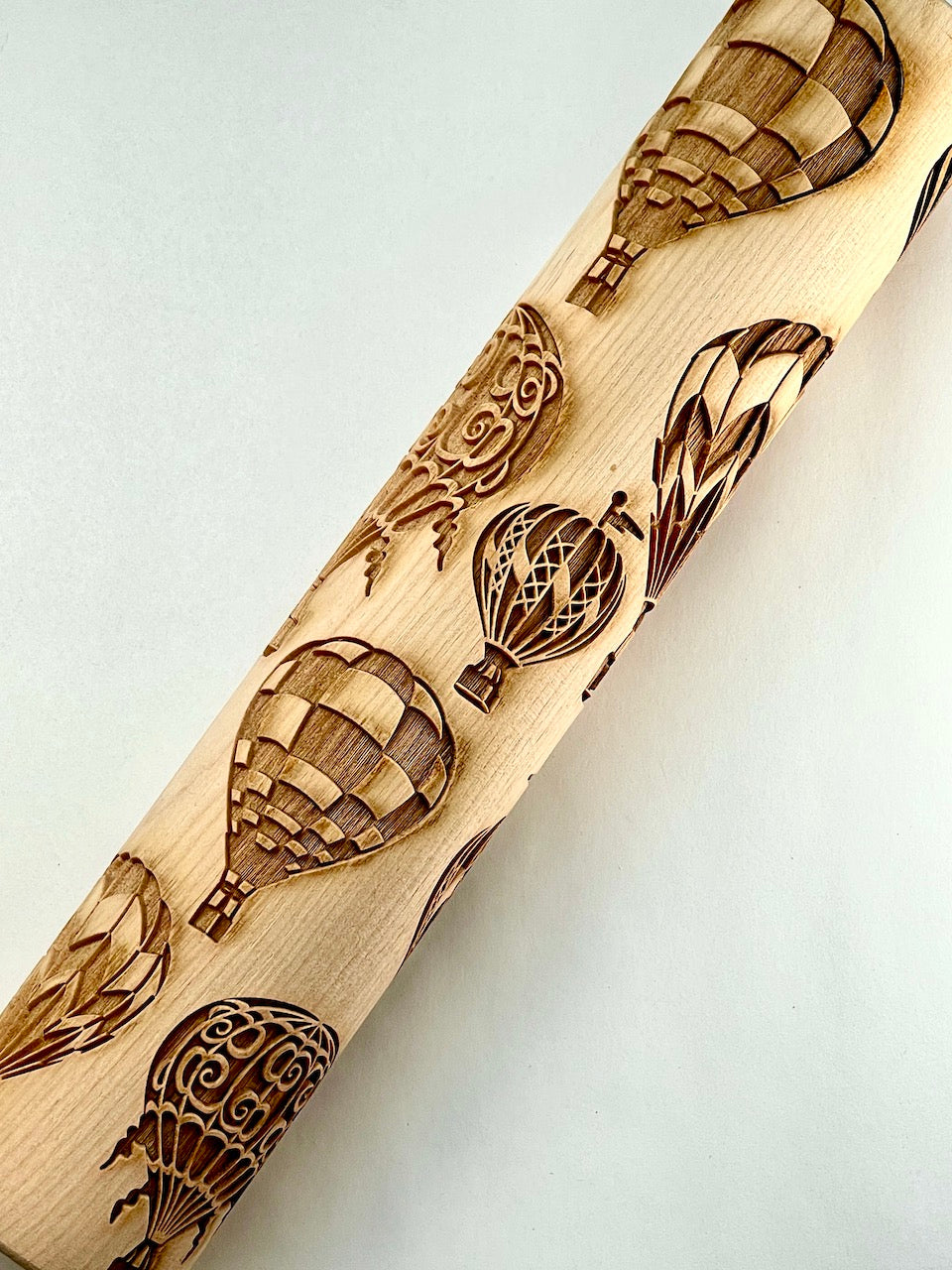 Hot Air Balloons (Horizontal) Textured Rolling Pin