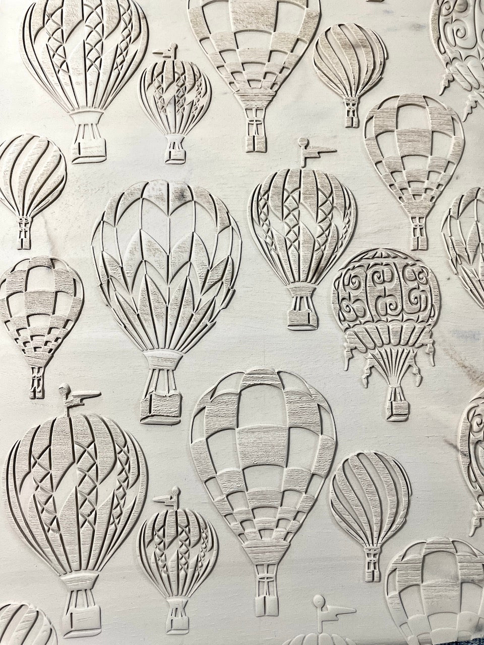 Hot Air Balloons (Horizontal) Textured Rolling Pin
