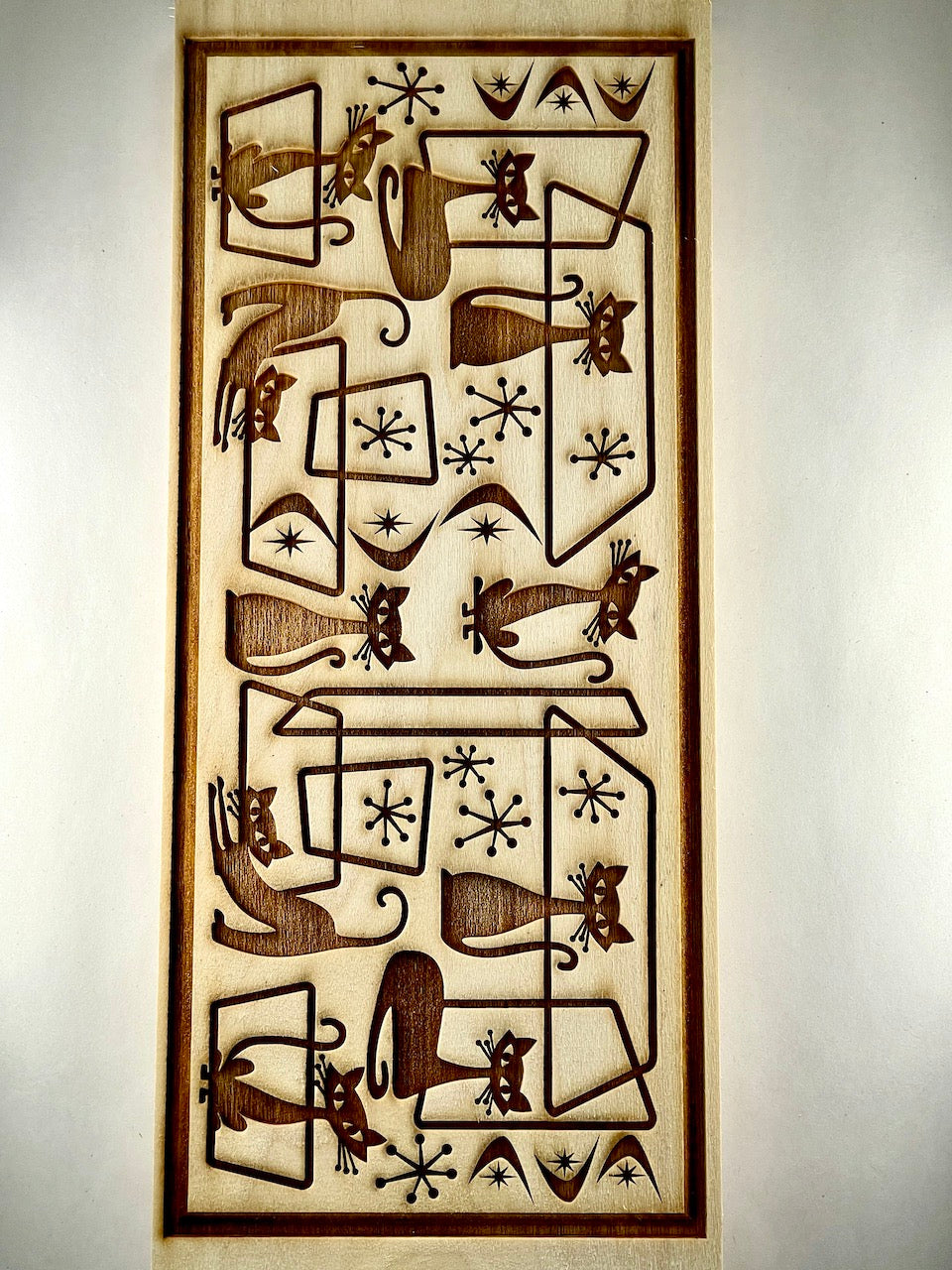 Cats, Mid-Century Textured Mug Plank