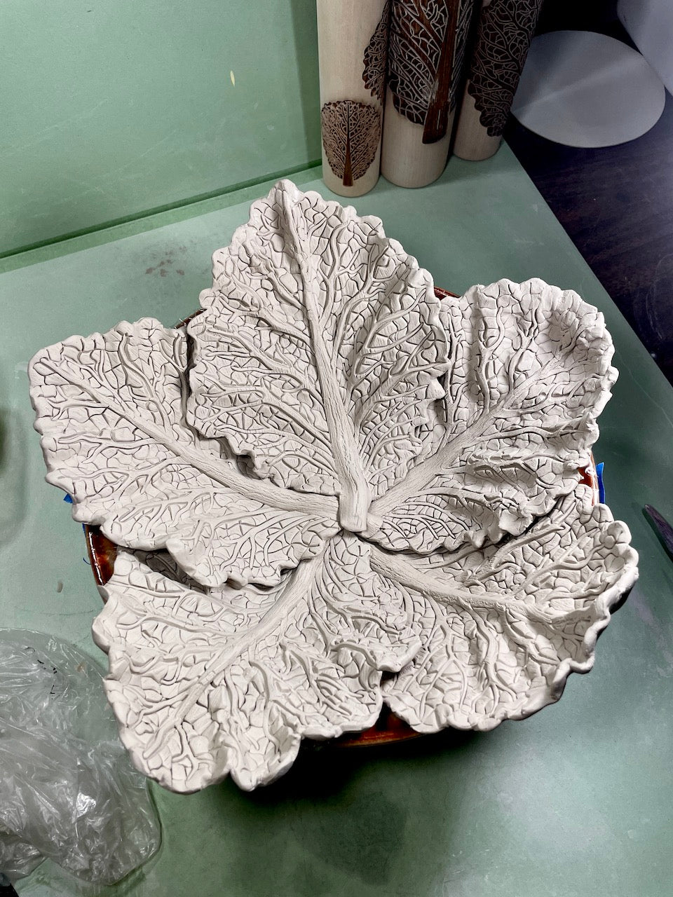 Cabbage Leaf 12" Textured Rolling Pin