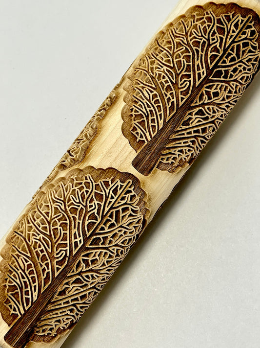 7" Cabbage Leaf (Small & Xtra-Small) Textured Rolling Pin