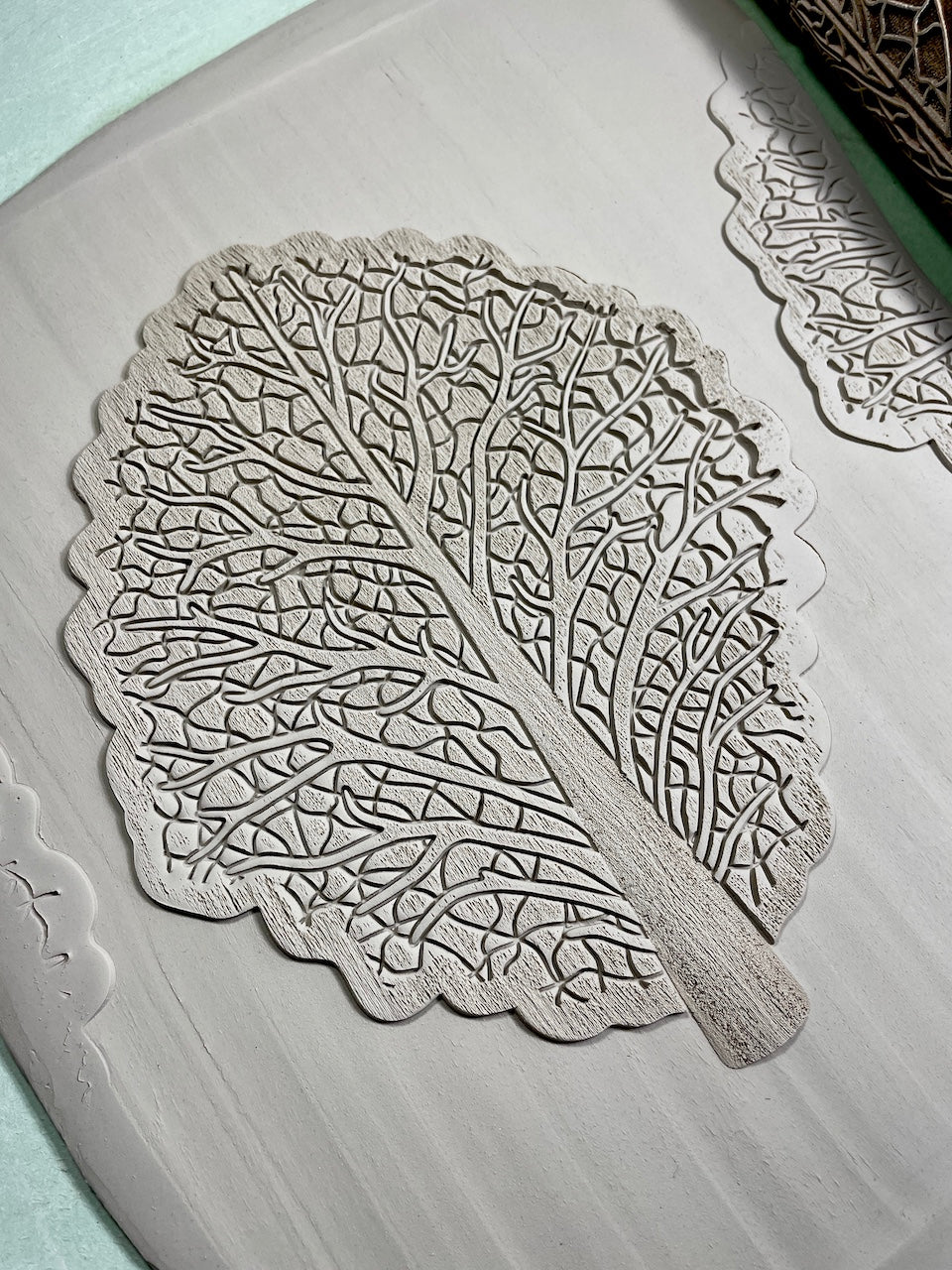Cabbage Leaf 12" Textured Rolling Pin