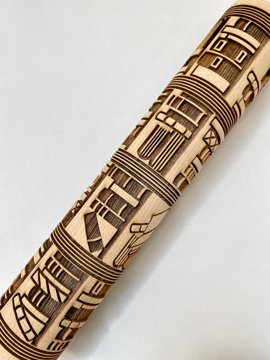 Books and Bookshelves Textured Rolling Pin