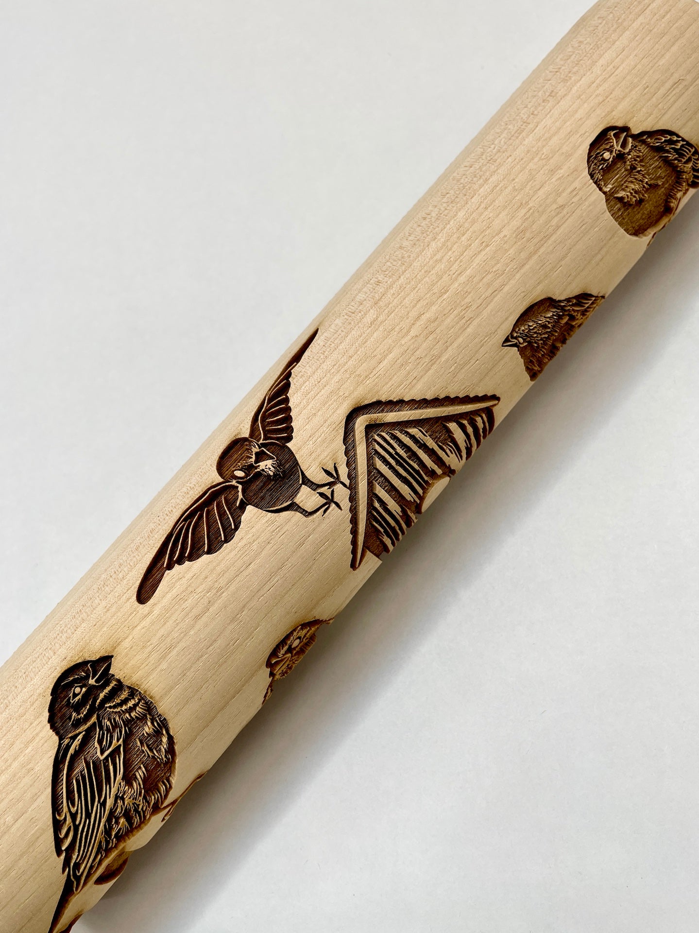 Birds on a Fence Textured Rolling Pin