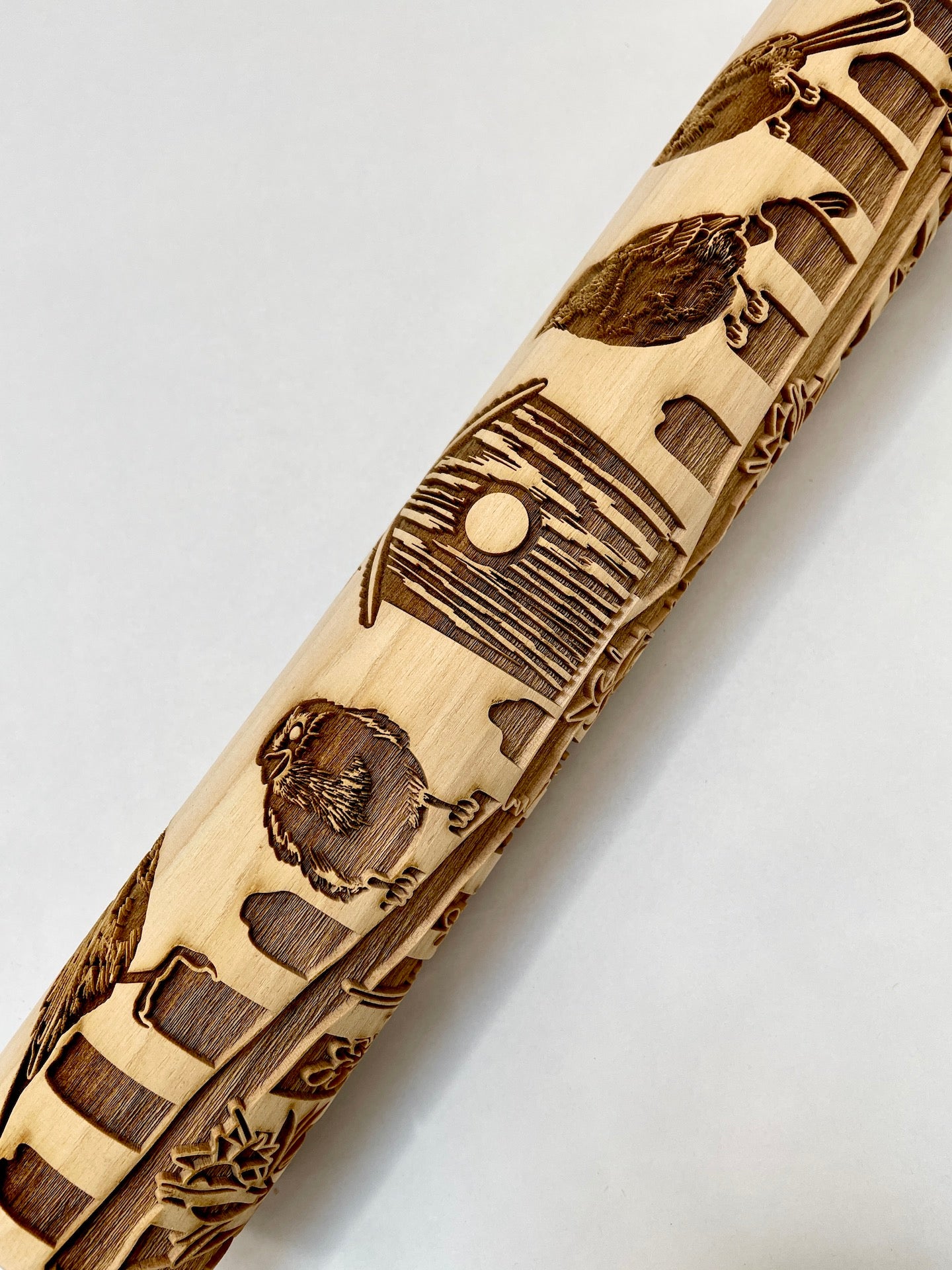 Birds on a Fence Textured Rolling Pin