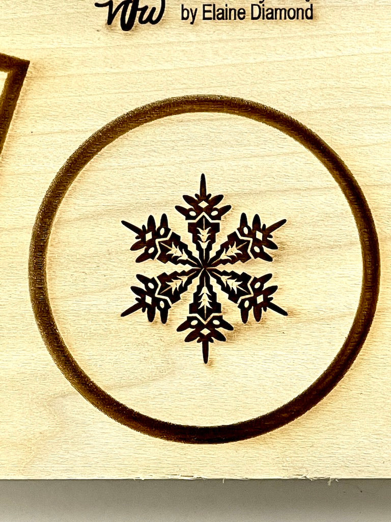 Pocket Snowflakes Curved Textured Mug Plank