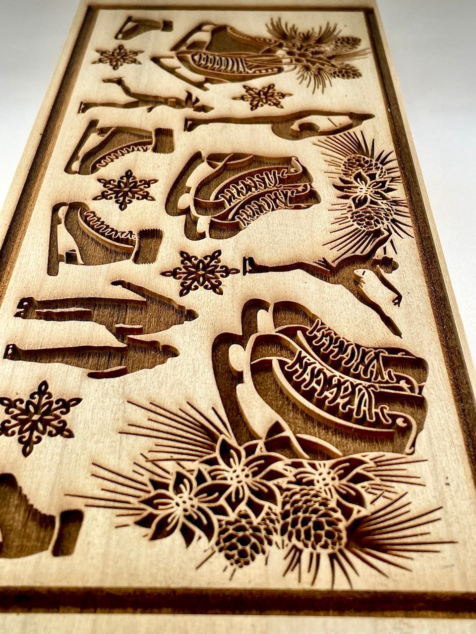 Ice Skates & Ice Skating Textured Mug Plank
