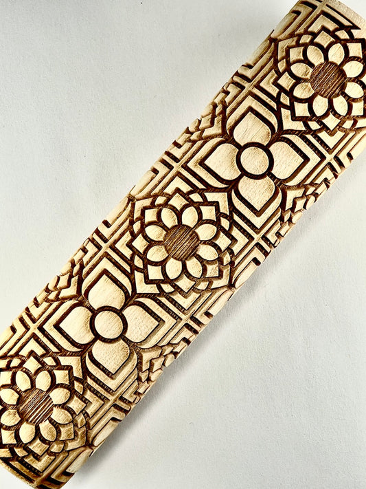 Moroccan Lattice  7"  Textured Rolling Pin