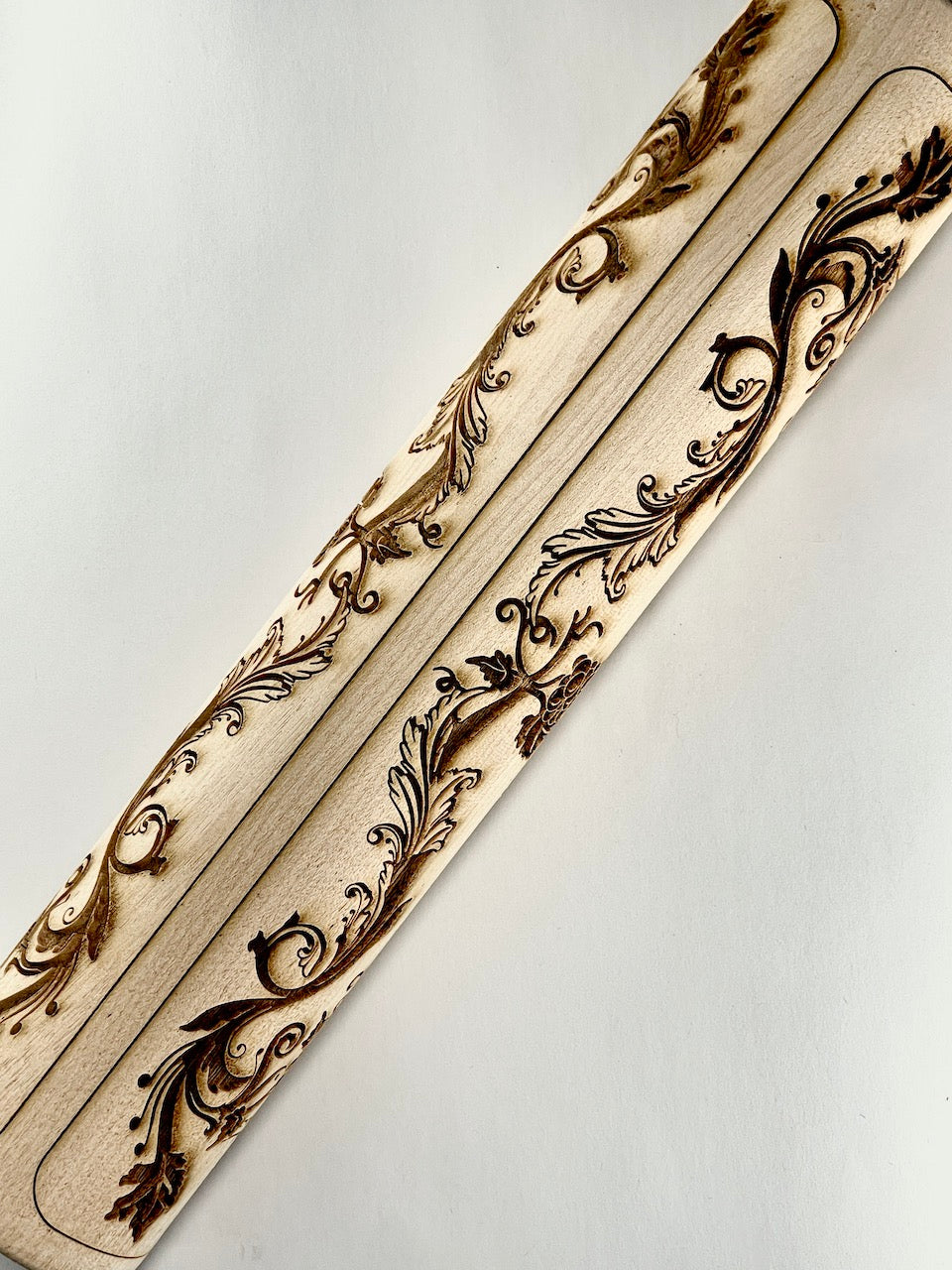 Rectangular Grapes & Vines Cheese Plate Template Textured Rolling Pin