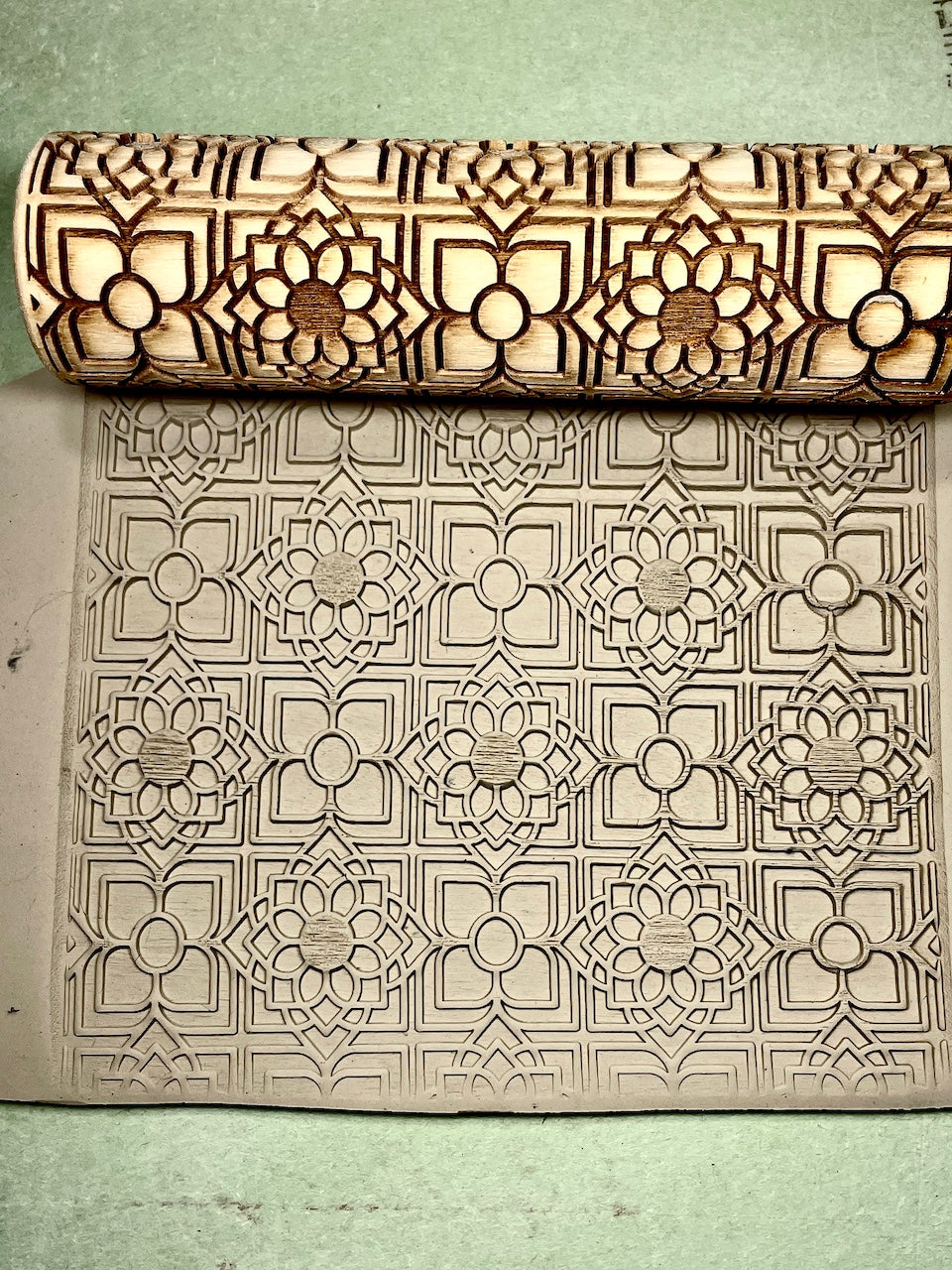 Moroccan Lattice  7"  Textured Rolling Pin
