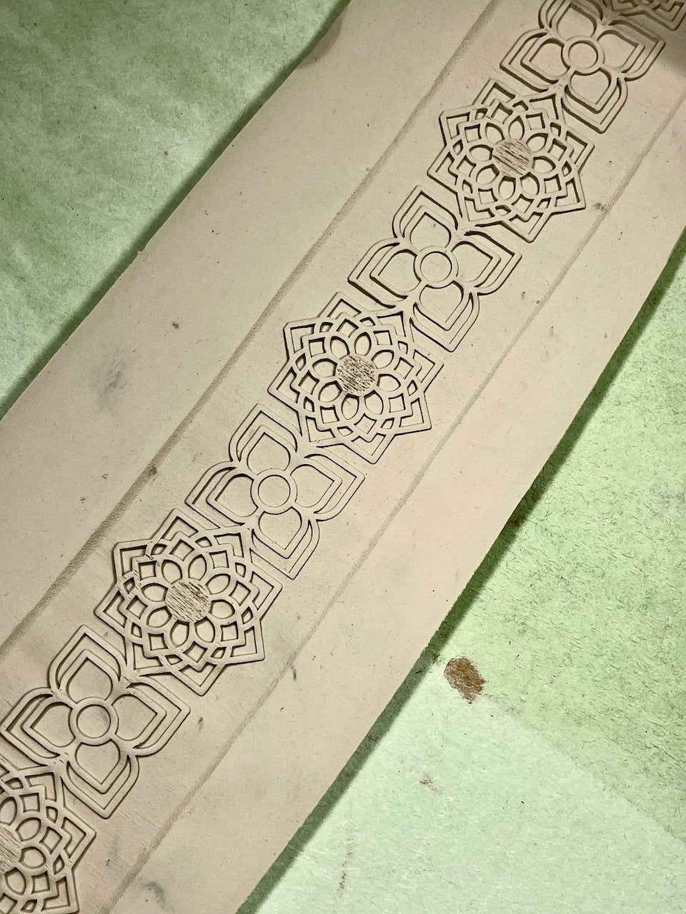 2" Moroccan Lattice Textured Rolling Pin