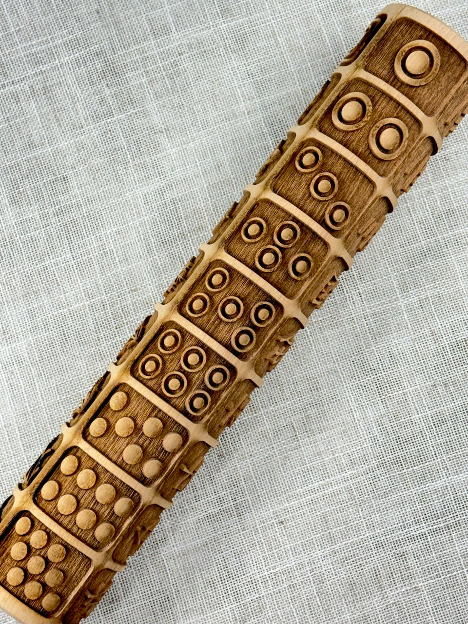 Mahjong Tiles Textured Rolling Pin