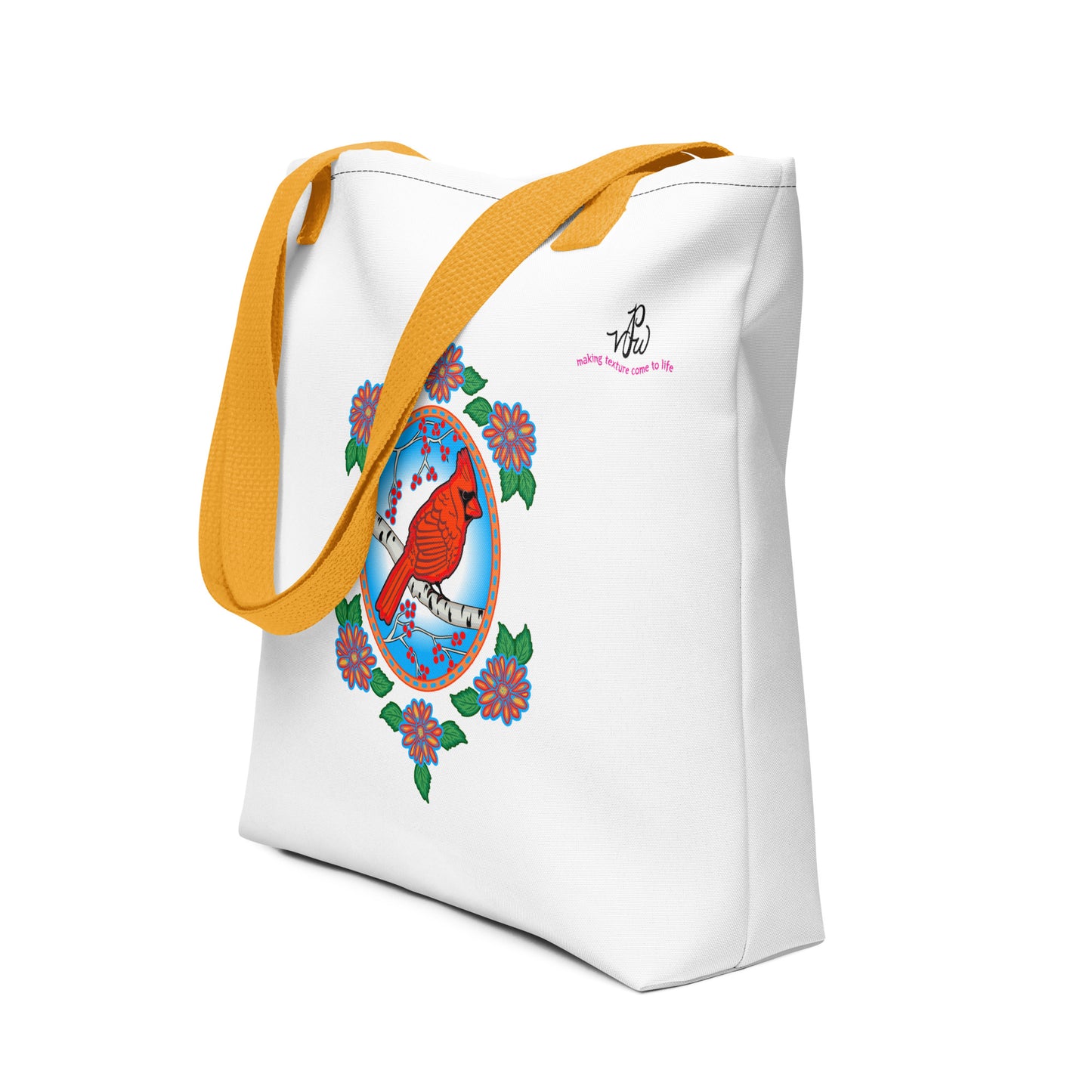 Floral Cardinal Tote bag