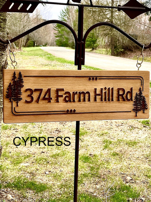 18" Custom Sign- Cypress Wood