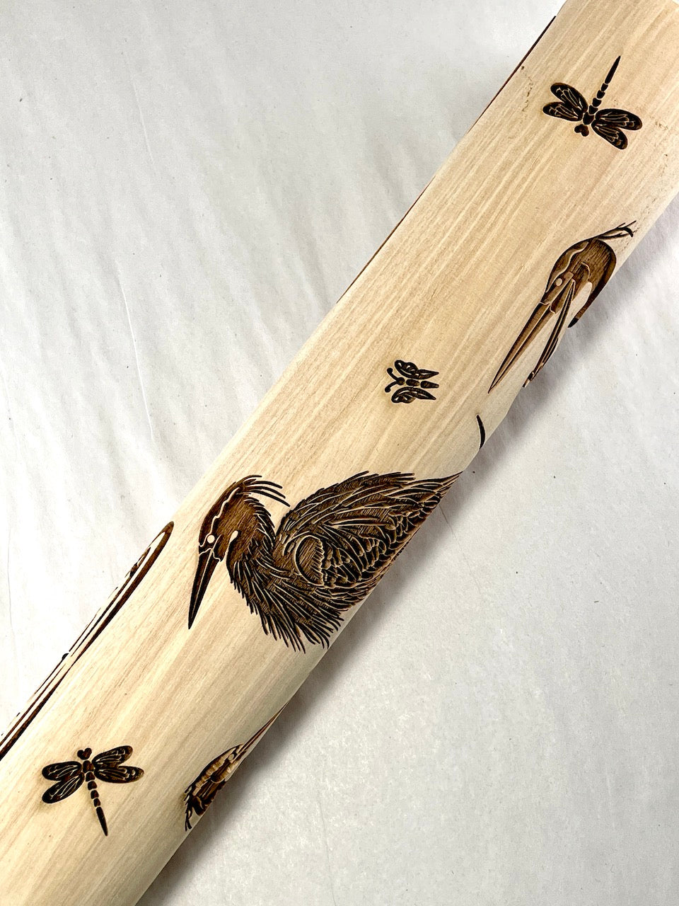 Great Blue Heron Textured Rolling Pin