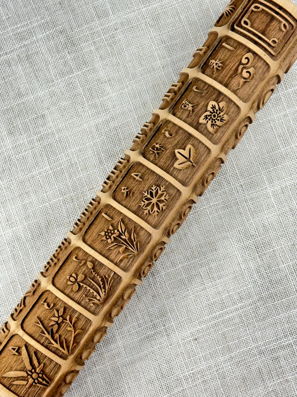 Mahjong Tiles Textured Rolling Pin