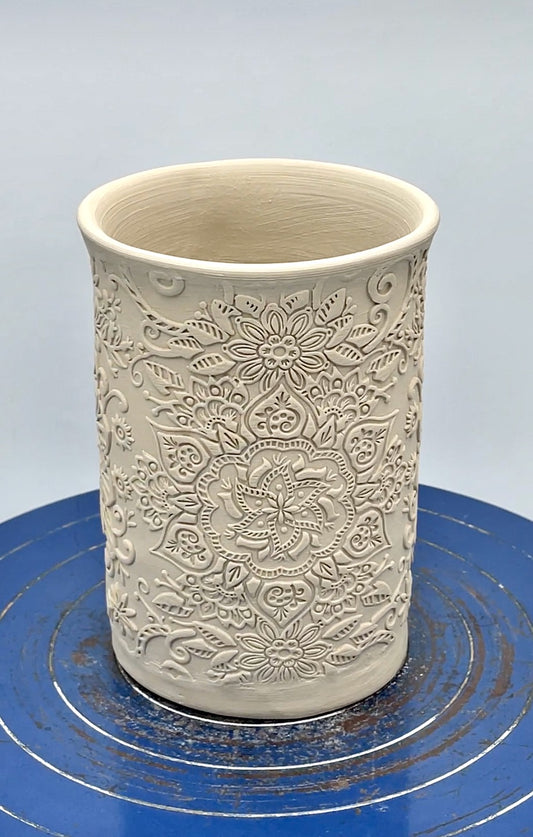 Mandala Garden mug - unglazed