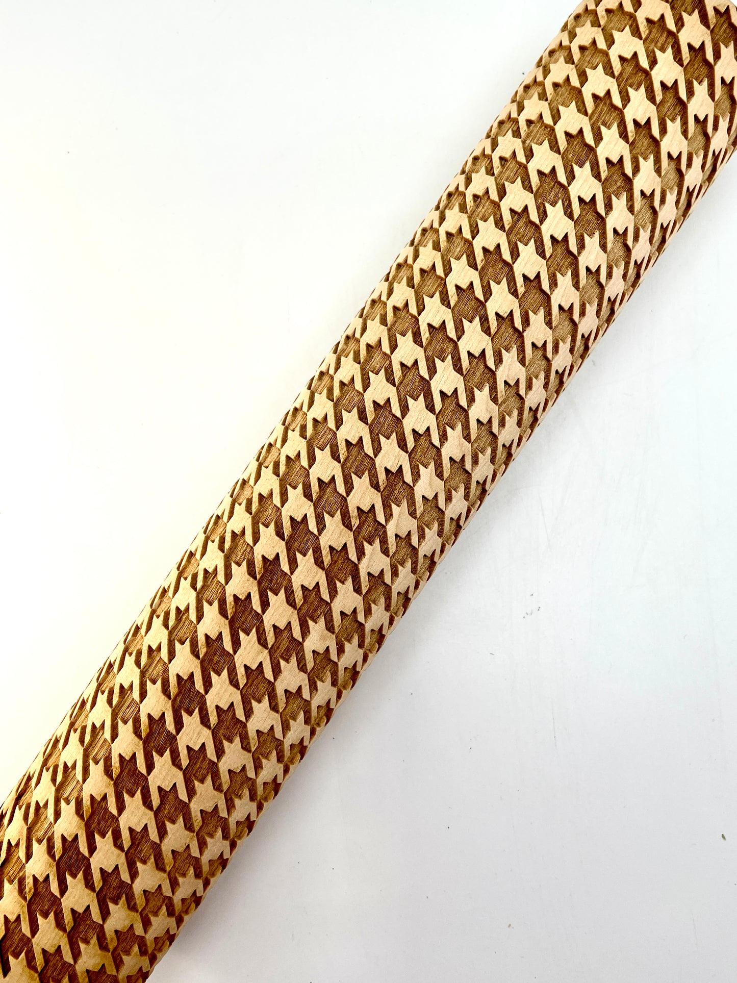 7" Houndstooth Textured Rolling Pin