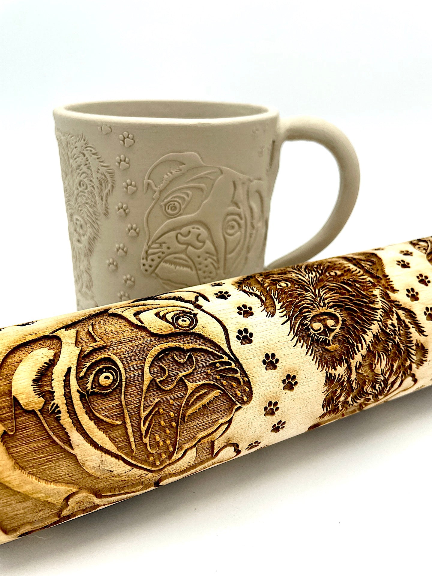 Dogs Textured Rolling Pin