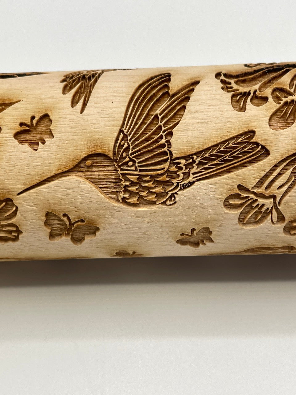 Hummingbird Textured Rolling Pin
