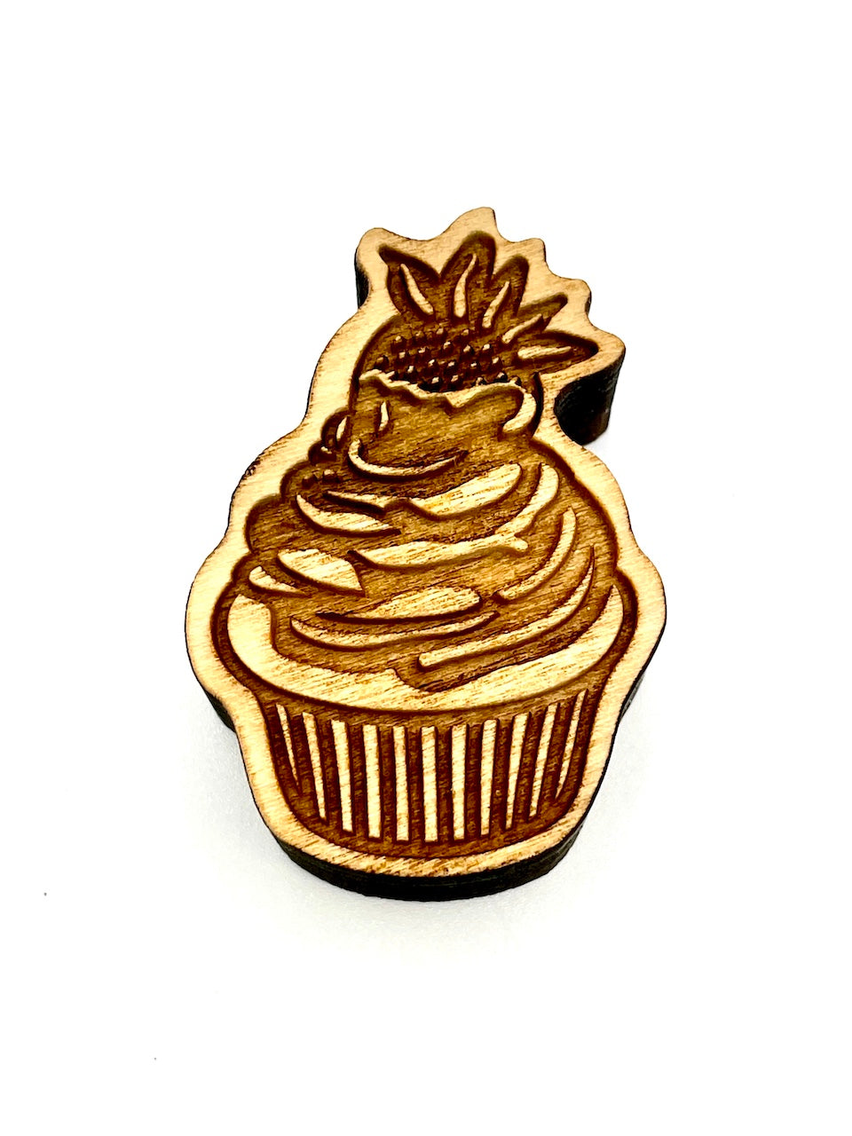 Cupcake with a Strawberry & Frosting- Stamp