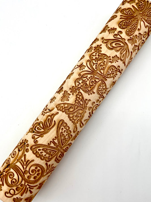 Butterfly Textured Rolling Pin