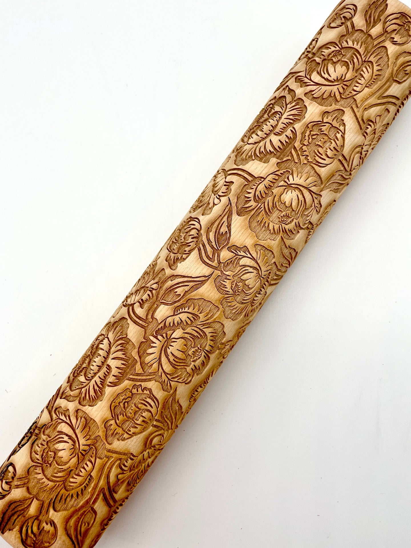 Peonies Textured Rolling Pin