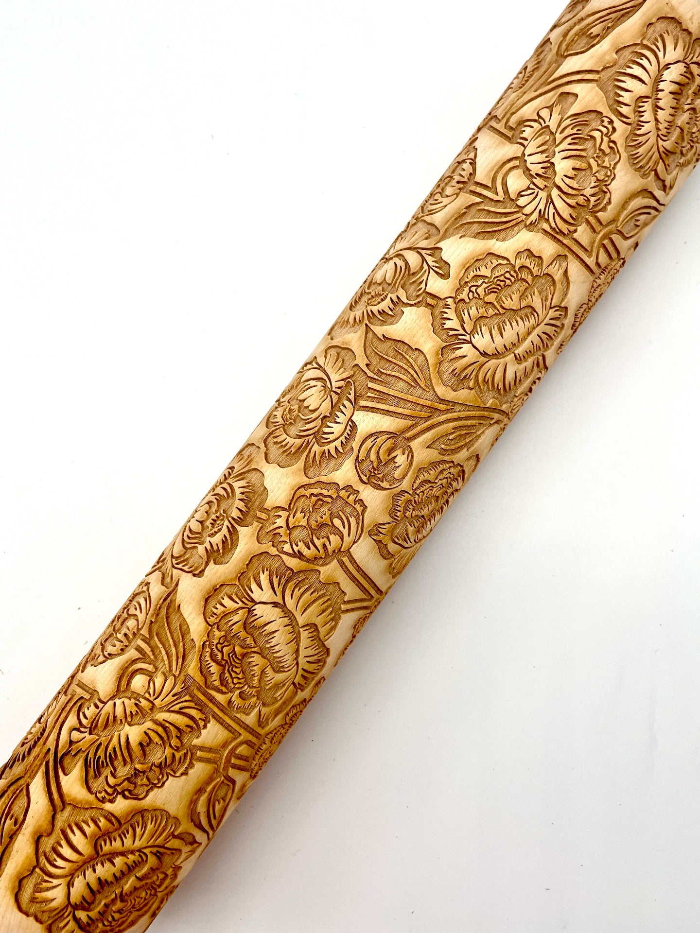 Peonies Textured Rolling Pin