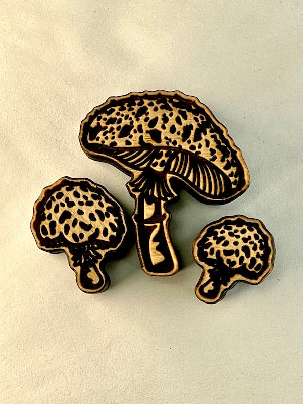 Woodland Mushrooms (Amanite Trio)- Stamp