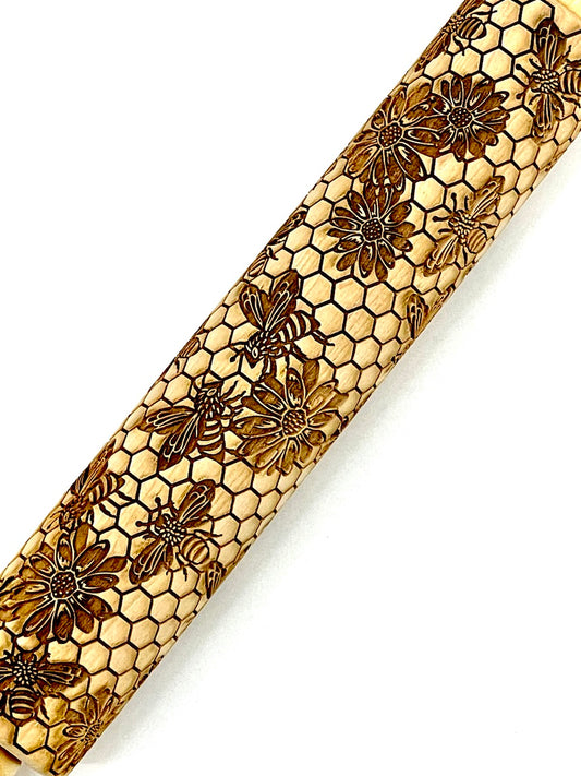 Honey Bees without the honey pots Textured Rolling Pin