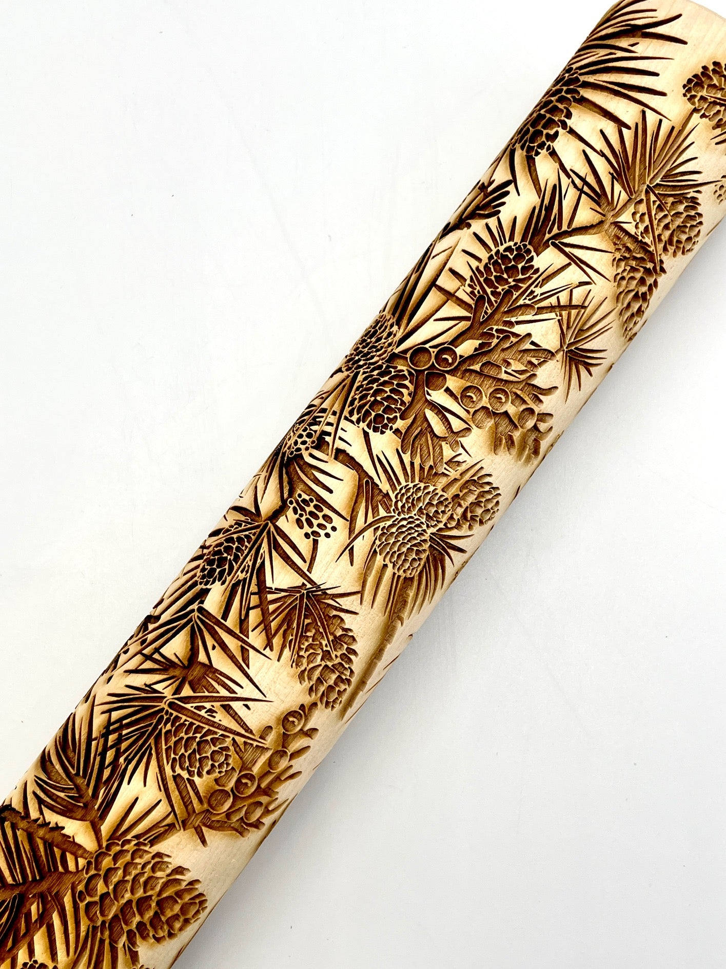 Pine Boughs Textured Rolling Pin