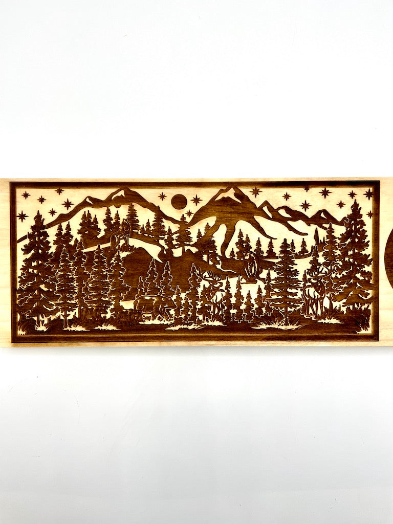 Bear in the Mountains Textured Plank