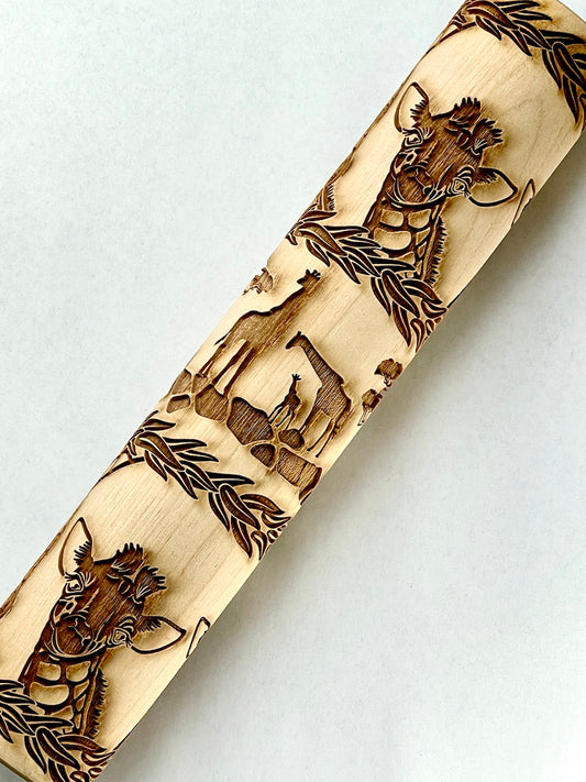 Giraffe- Textured Rolling Pin