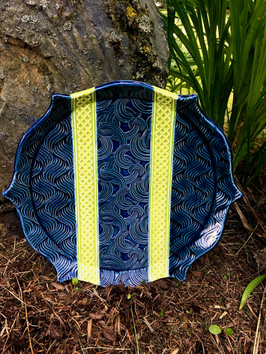 Blue & Apple Green Plate