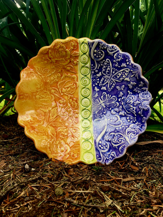 Butterfly & Peony Flower Bowl
