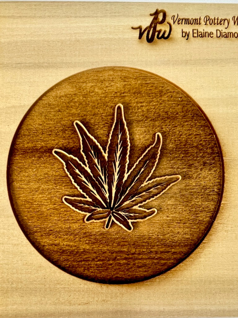 Cannabis Leaves Textured Plank