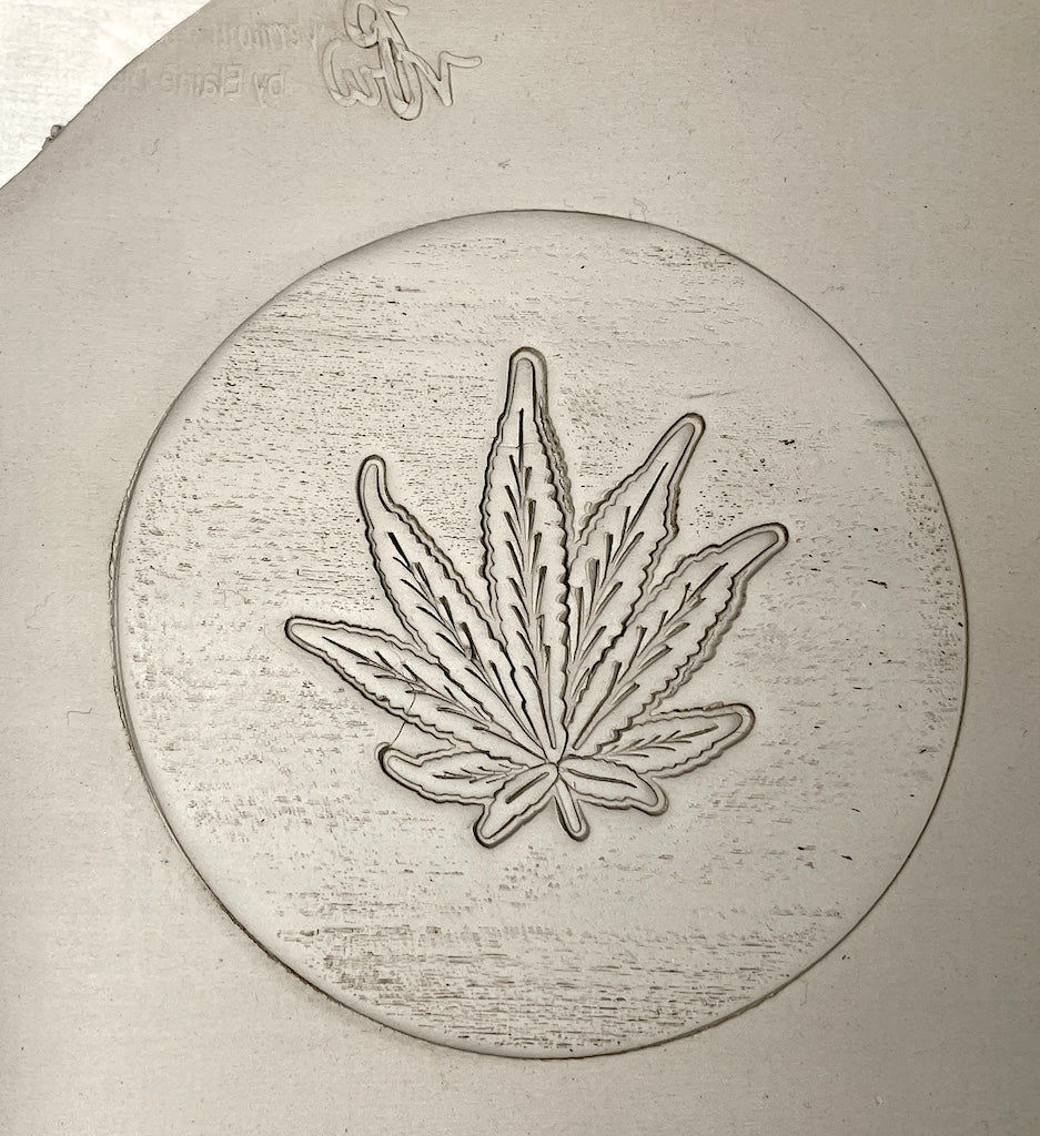 Cannabis Leaves Textured Plank