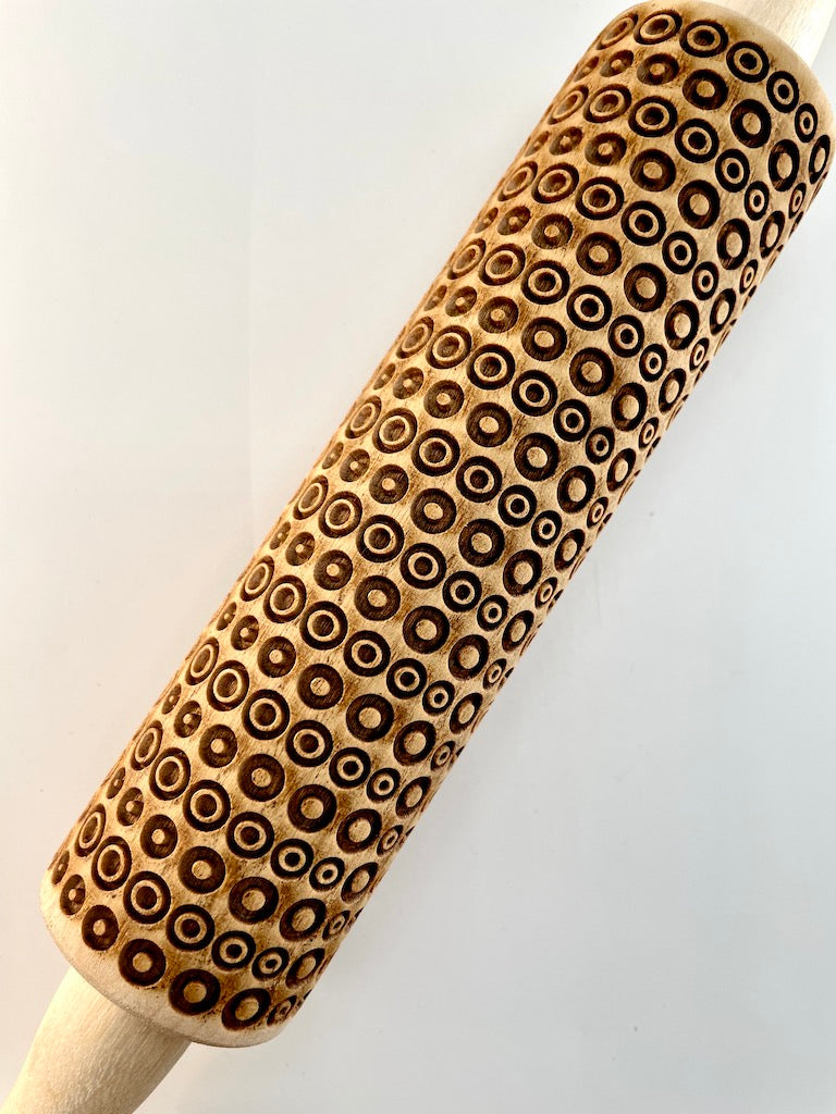 7" Cheery O's Textured Rolling Pin