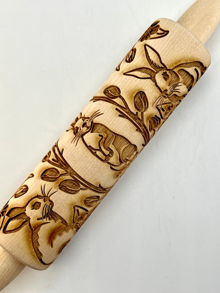7" Bunny Textured Rolling Pin