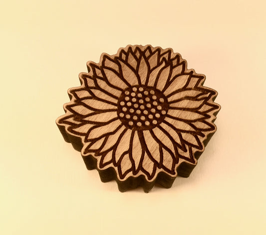 Sunflower (Front View)- Large- Stamp
