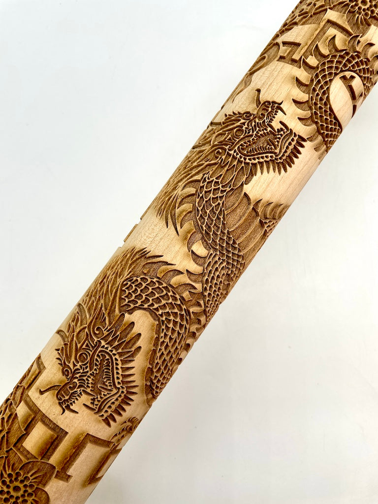 Double Dragon Textured Rolling Pin