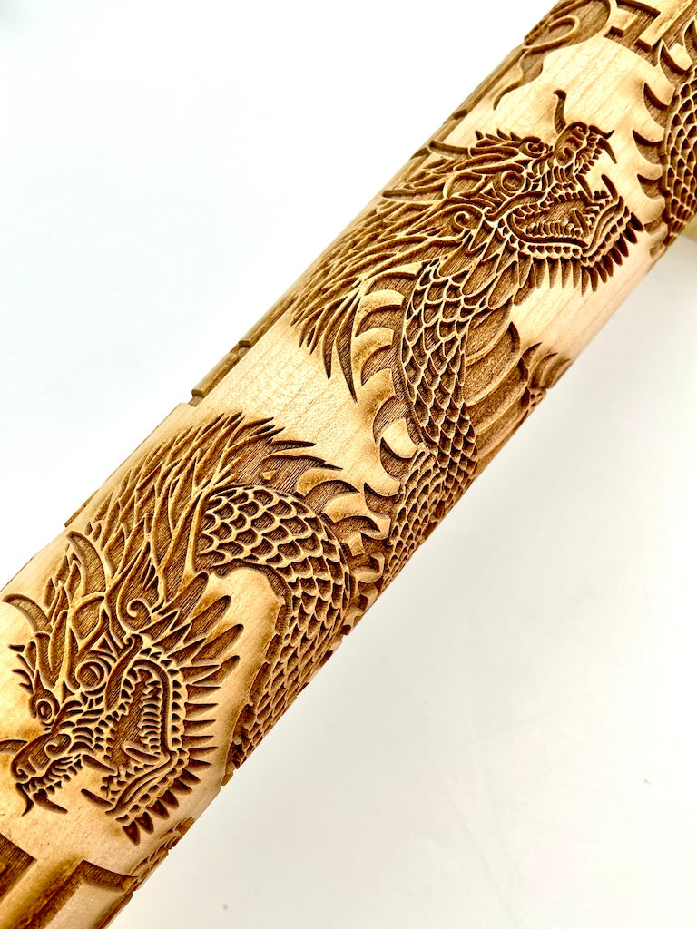 Double Dragon Textured Rolling Pin