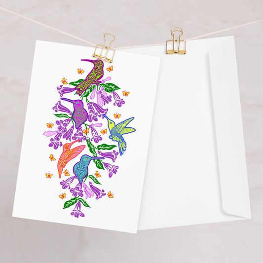 Hummingbirds by WPV- Greeting Card