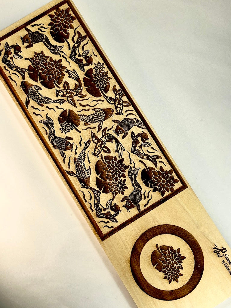 Koi Pond Textured Mug Plank