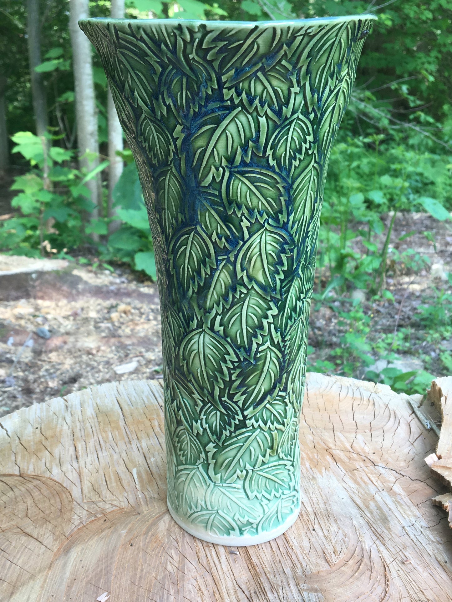 Leaf Pattern on Vase (rear view)